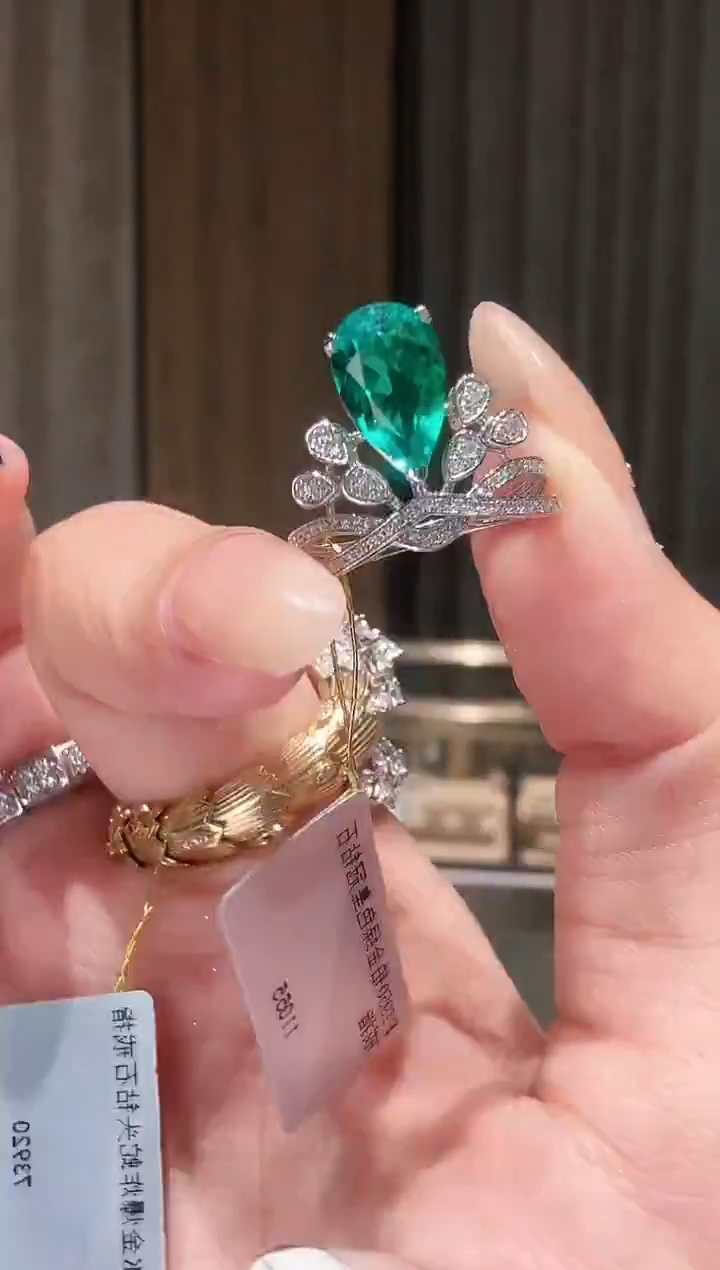 铂Pt950镶嵌戒指钻石AY0437-PT-