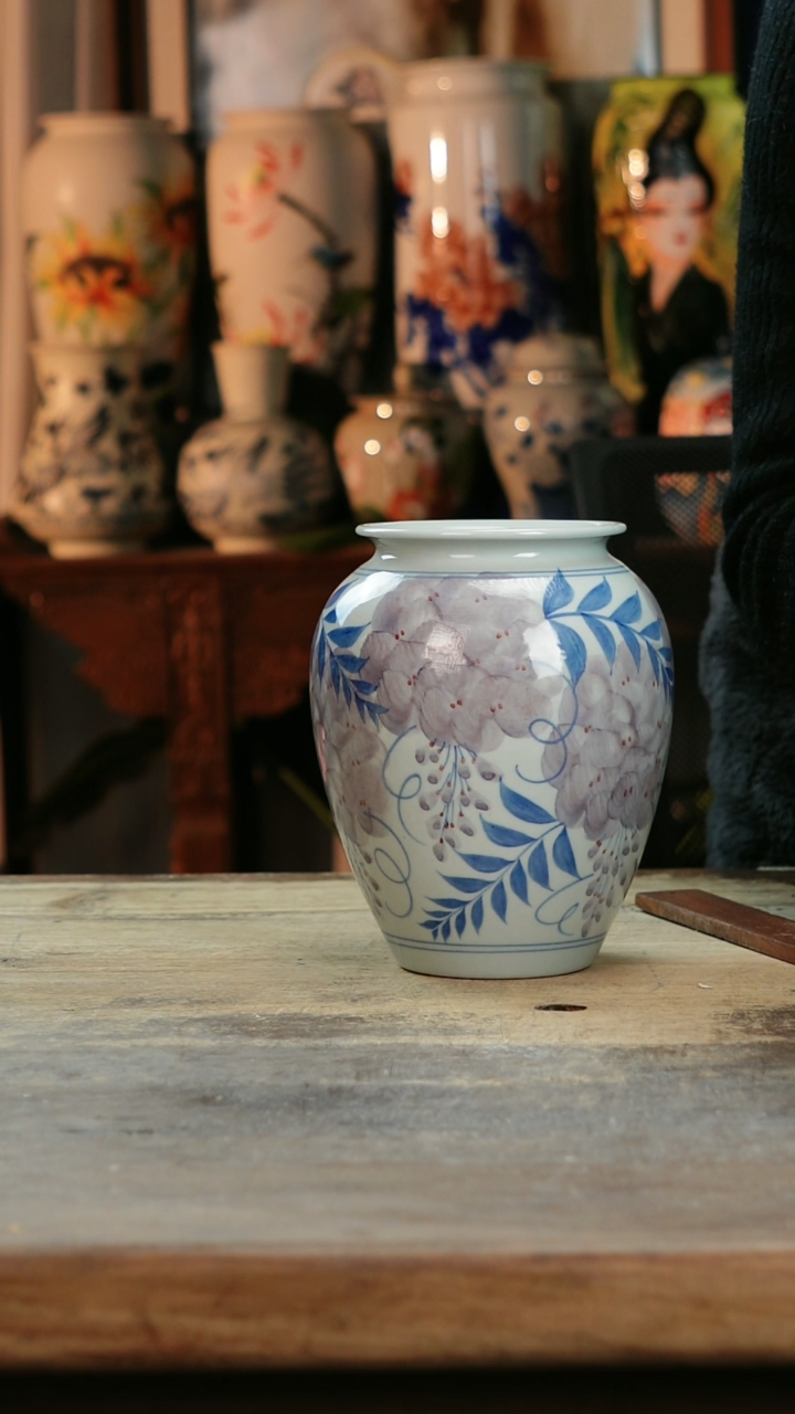 【闪购商品】瓷片景德镇纯手工釉下彩精品花瓶