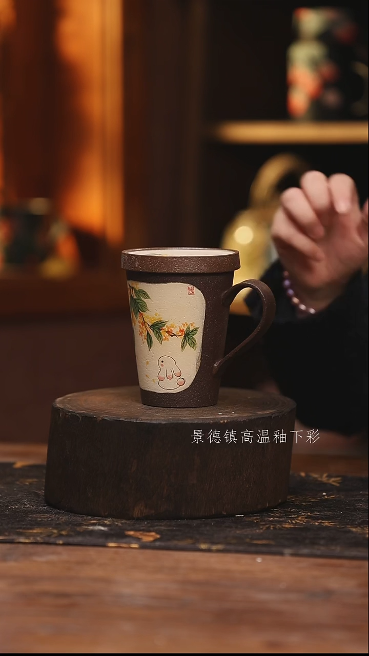 陶瓷景德镇高温釉下手绘陶瓷@L502@