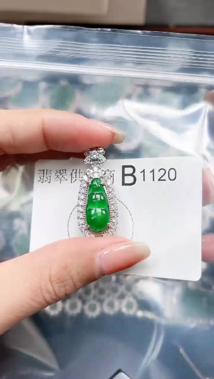 【闪购商品】翡翠颈饰未镶嵌1120赠皮绳
