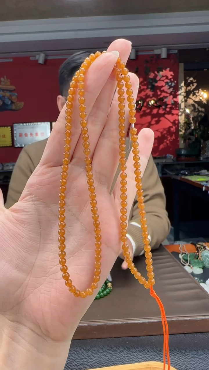 颈饰未镶嵌和田玉且末金糖多圈卡4