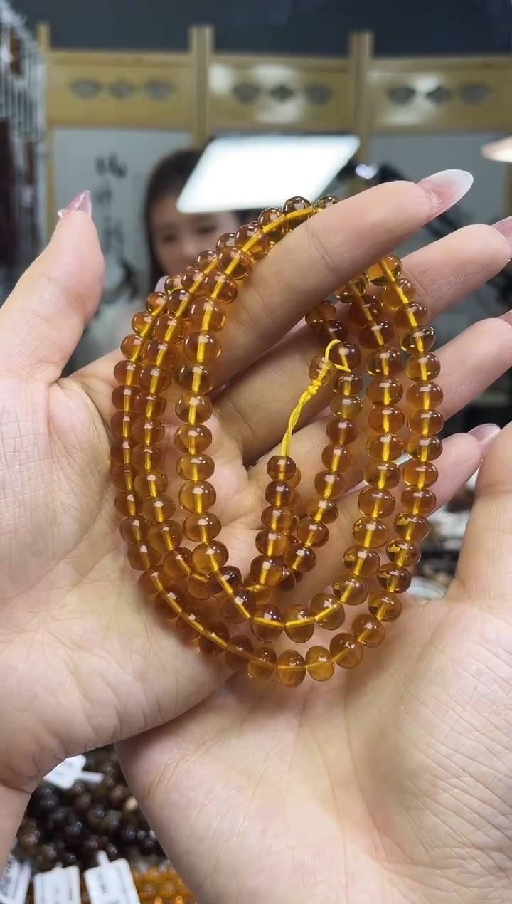 【闪购商品】琥珀裸石未镶嵌7+金珀108