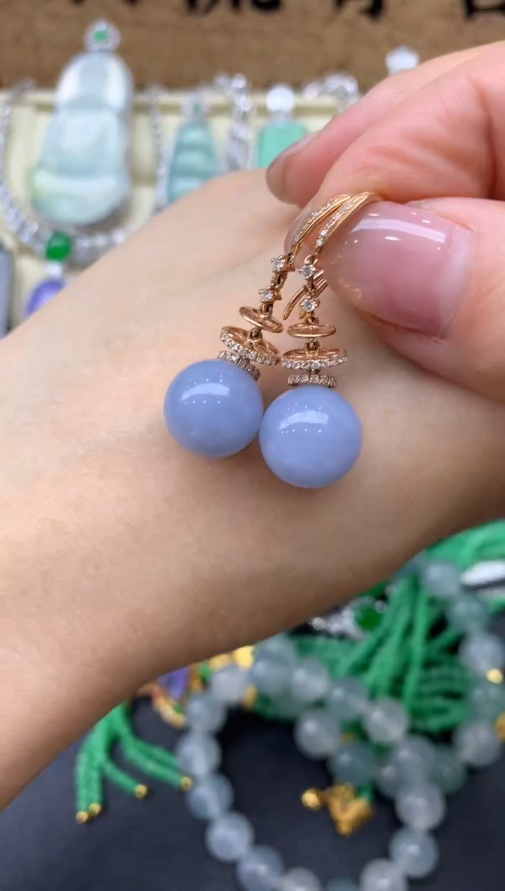 【闪购商品】翡翠耳饰18K金镶嵌110-中国好珍宝