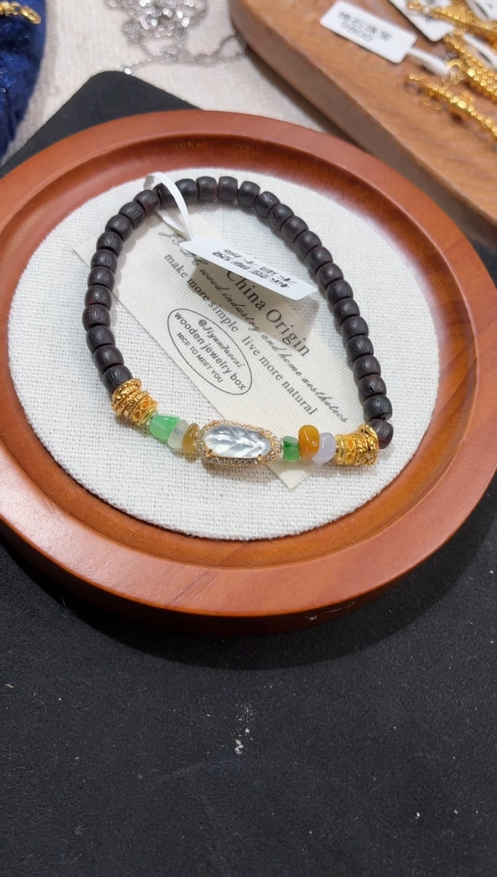 吊坠(不含链)银S925镶嵌翡翠手串