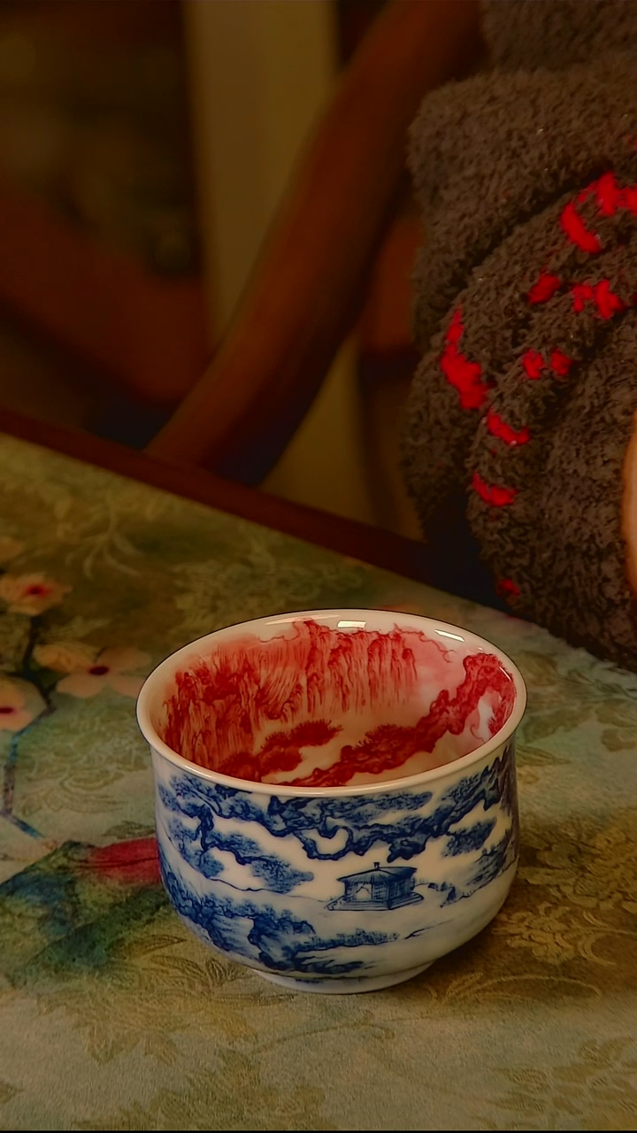 杯手工手绘杯杯很美丽