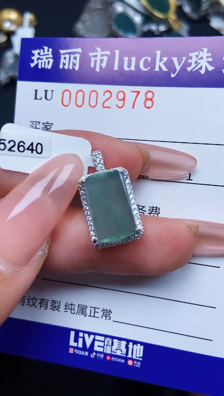 【闪购商品】翡翠颈饰银S925镶嵌2978