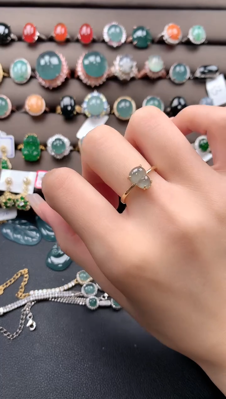 【闪购商品】翡翠戒指银S925镶嵌3213213