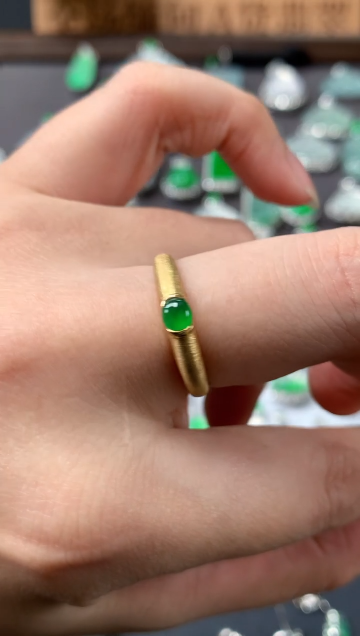 18K金镶嵌戒指翡翠C251|2980