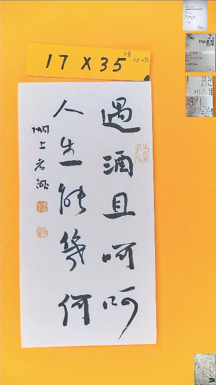 书法江孝龙书法福利人生能几何17*35