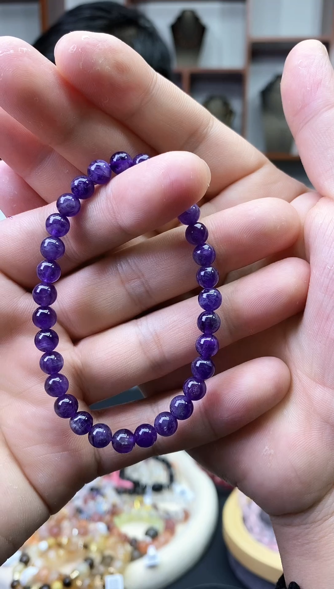 【闪购商品】水晶手链未镶嵌紫水晶6+