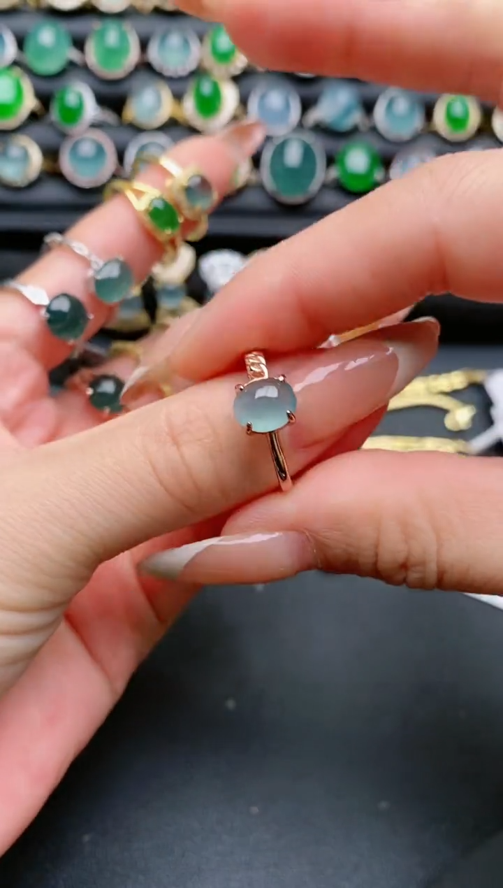 【闪购商品】翡翠戒指银S925镶嵌111111111