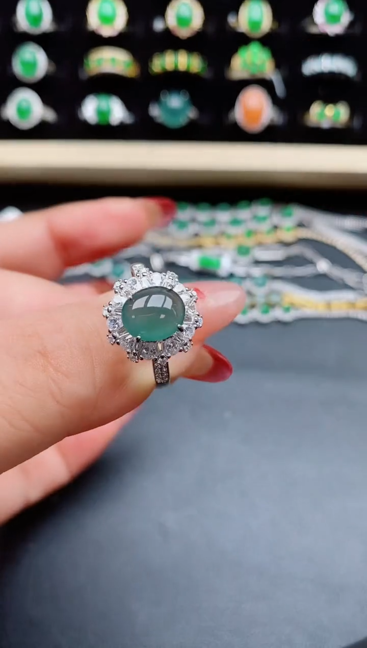 【闪购商品】翡翠戒指银S925镶嵌321321