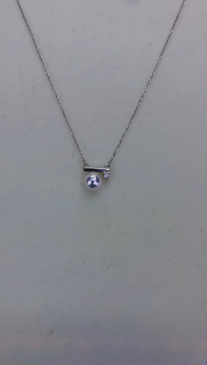 银S925镶嵌DA海水珍珠 GD207 套链 8