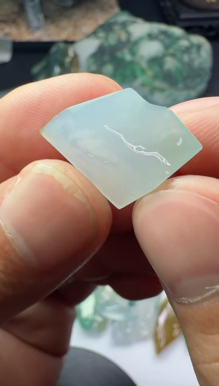 未镶嵌定制翡翠18 11 8.6定制不退换瓜固珠莲蓬