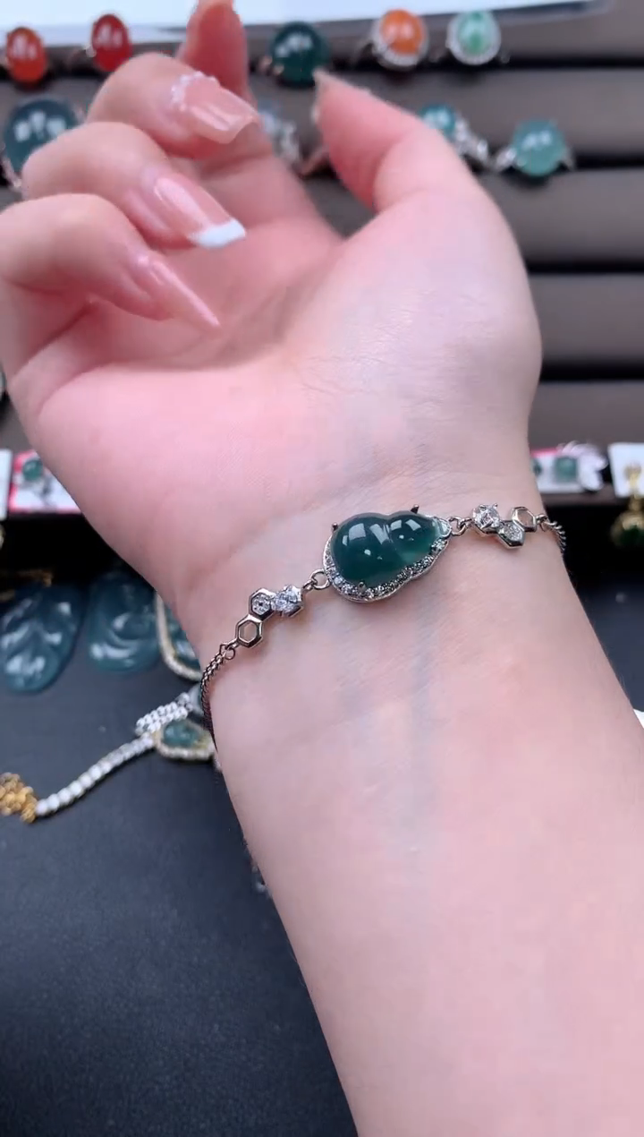 【闪购商品】翡翠戒指银S925镶嵌52141