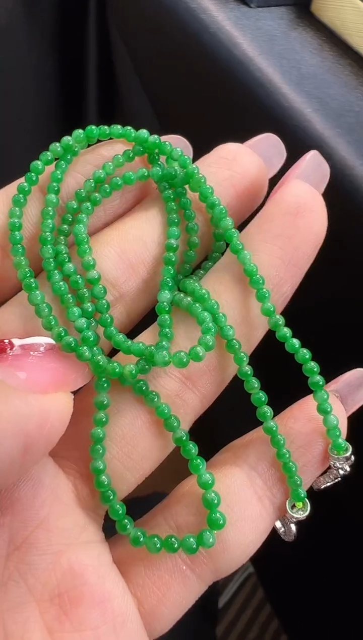 翡翠未镶嵌颈饰珠链