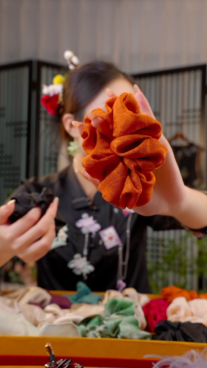 刺绣?***?非遗绒花手工饰品