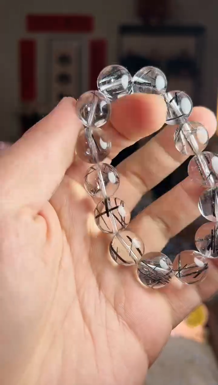 【闪购商品】发晶手链未镶嵌14mm＋黑发晶手串（多样性发其一）