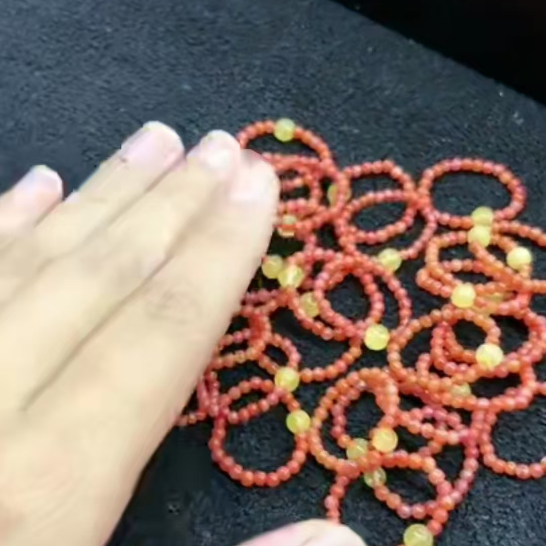 【新粉浮力】石榴石戒指红府戒指 手工气质百搭复古红色简约素款