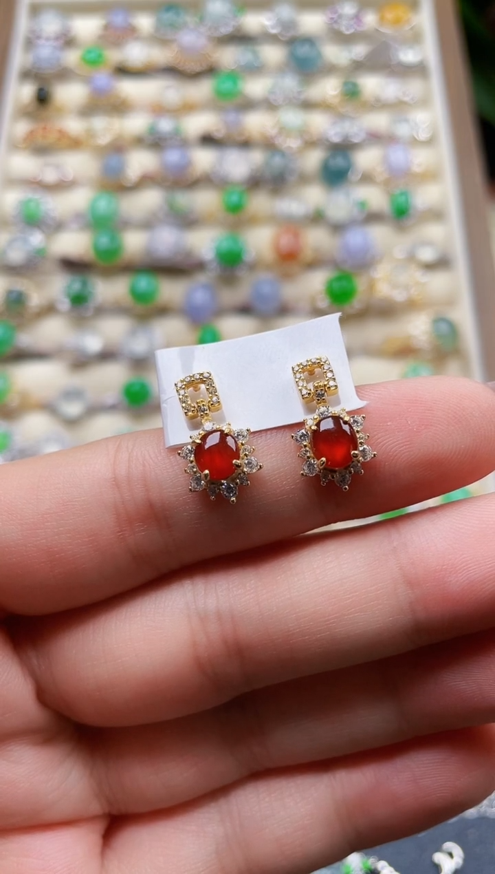 银S925镶嵌戒指翡翠148