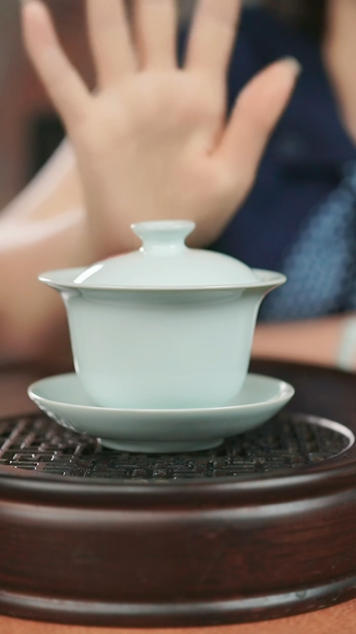 杯原产地原矿釉汝瓷微瑕