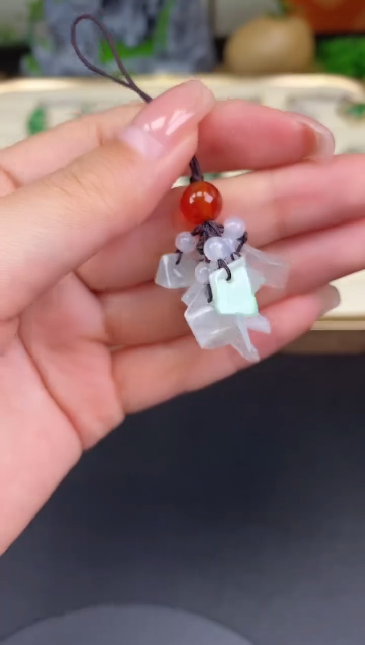 未镶嵌挂件翡翠岁岁平安挂件@@CMT