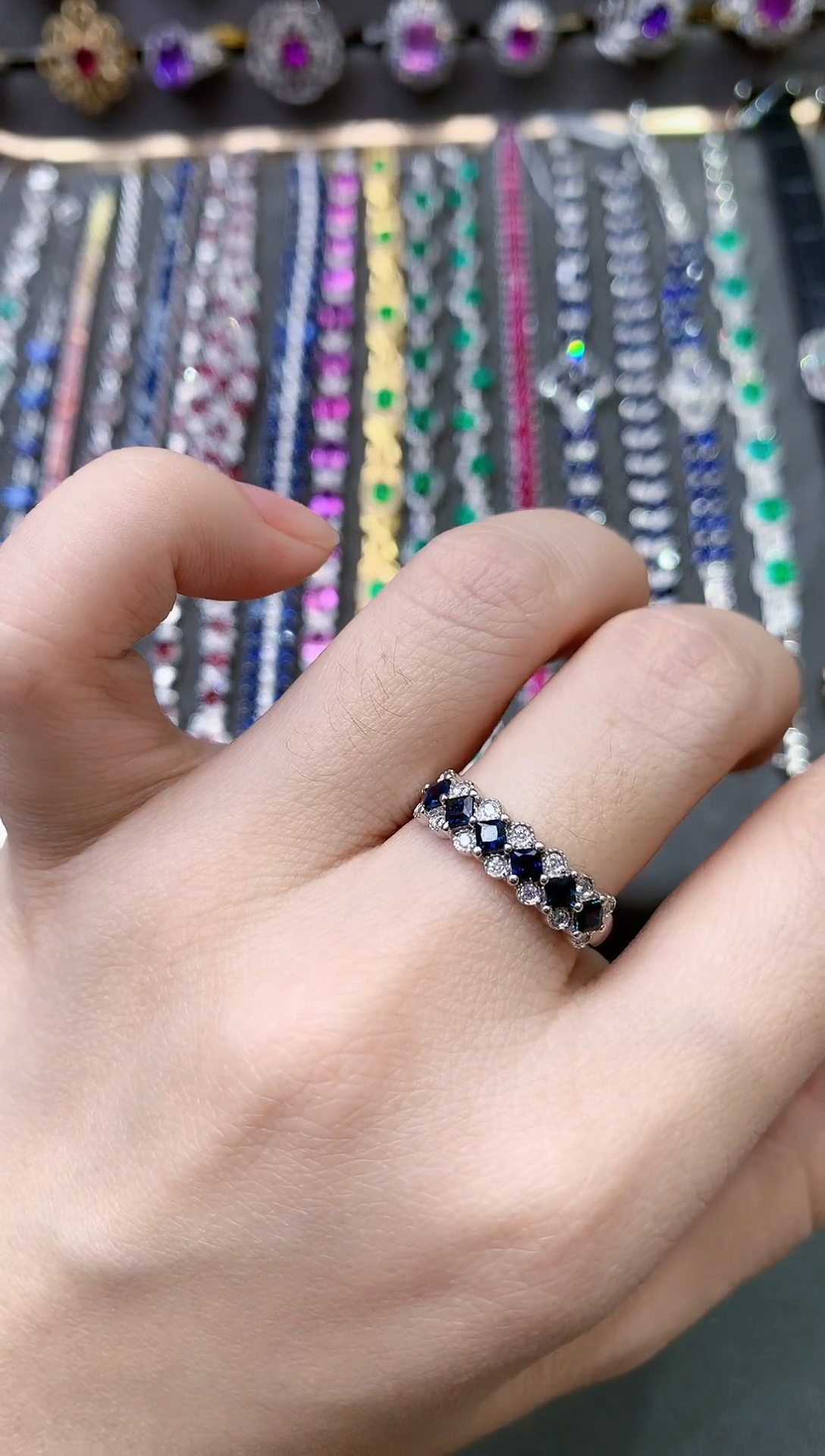 【闪购商品】蓝宝石戒指18K金镶嵌1