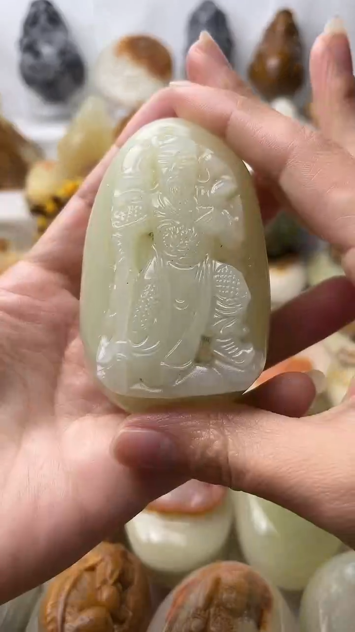 石材古青石棉纹正常不退换关公