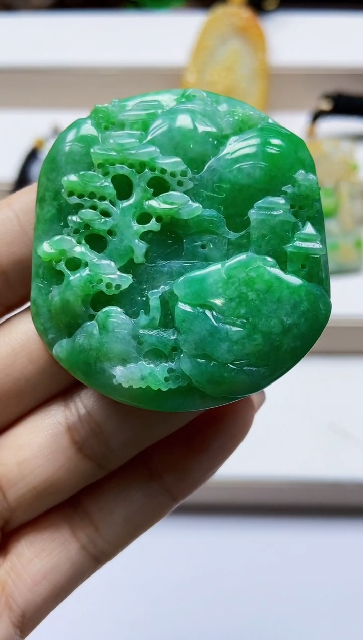 颈饰未镶嵌翡翠翡翠A货