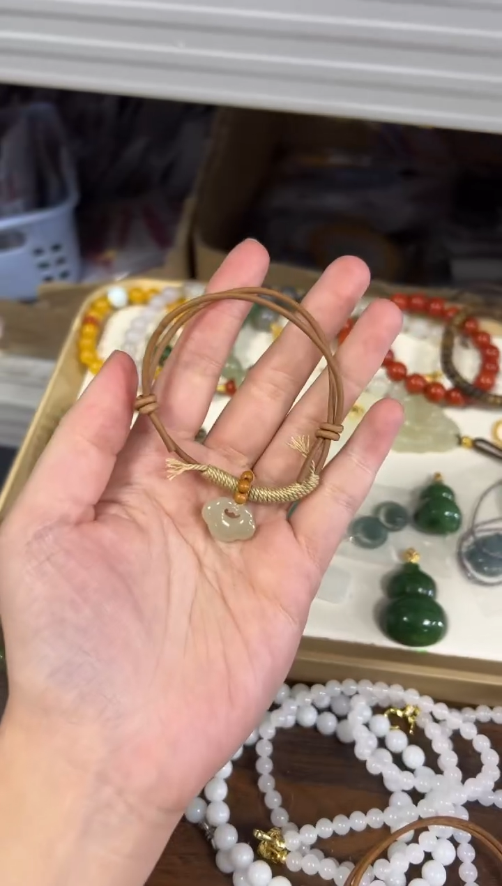 未镶嵌手链和田玉和田玉晴水如意手编手绳[2808]