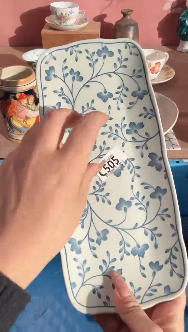 瓷片鱼*走瓷器瓷器C505