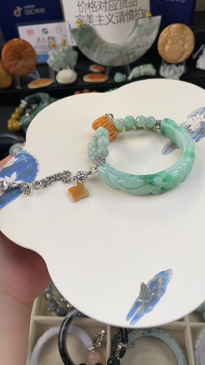 未镶嵌手链翡翠小*手工定制默认微瑕播介绍为准