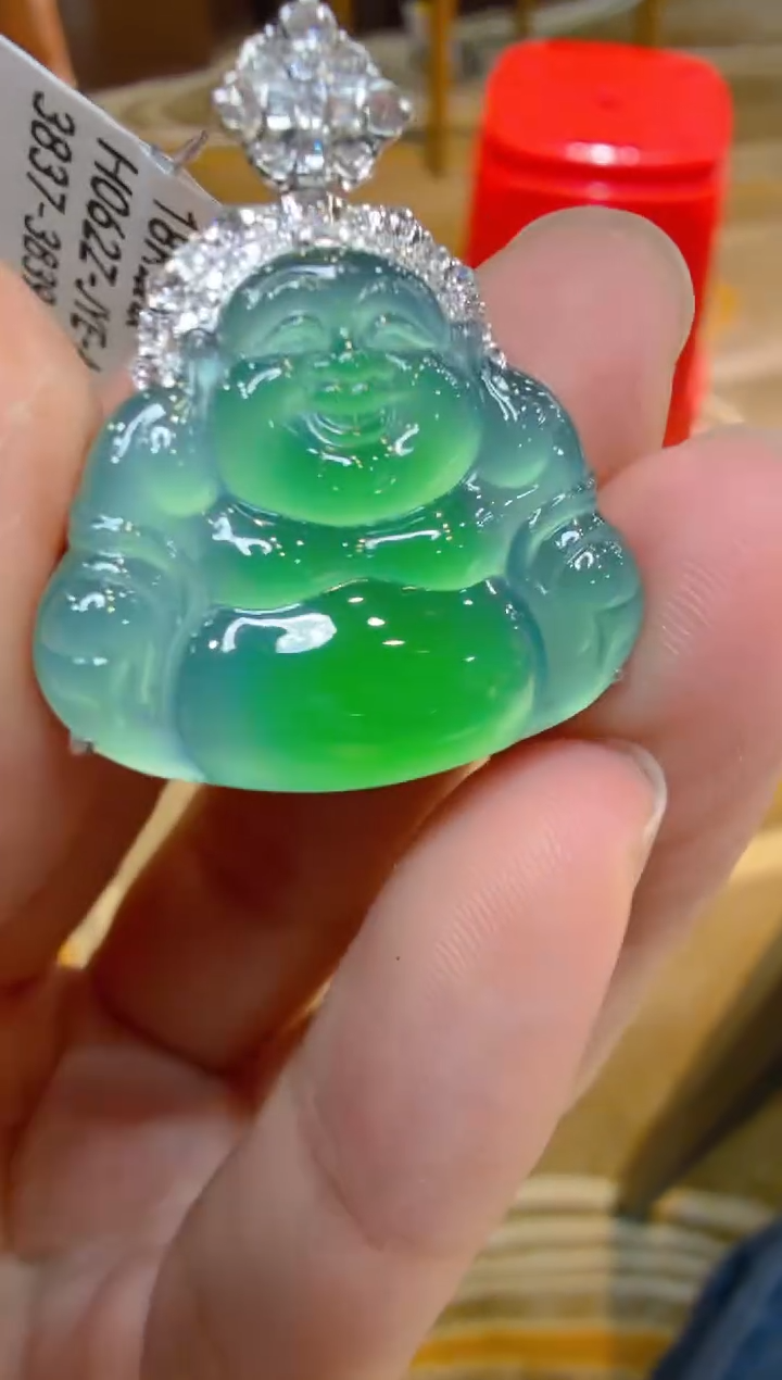 吊坠(不含链)18K金镶嵌翡翠多样性团购发一件