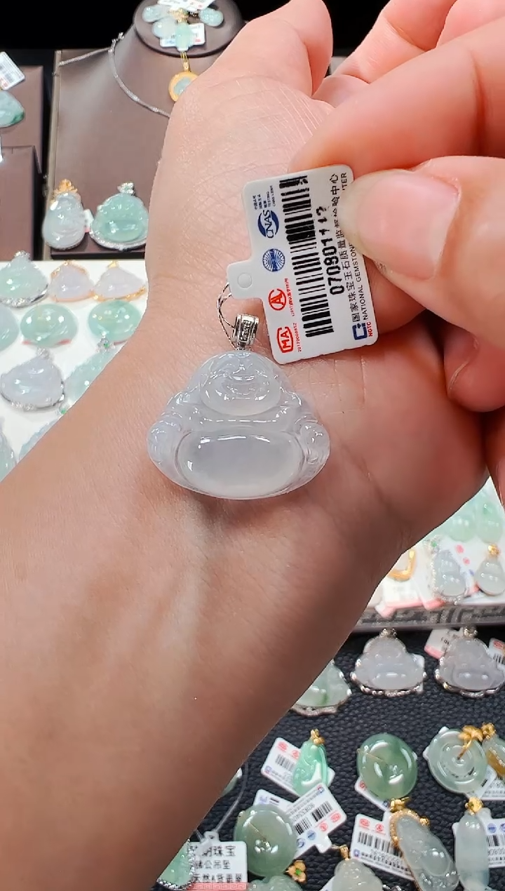 【闪购商品】翡翠吊坠(不含链)18K金镶嵌佛公吊坠112