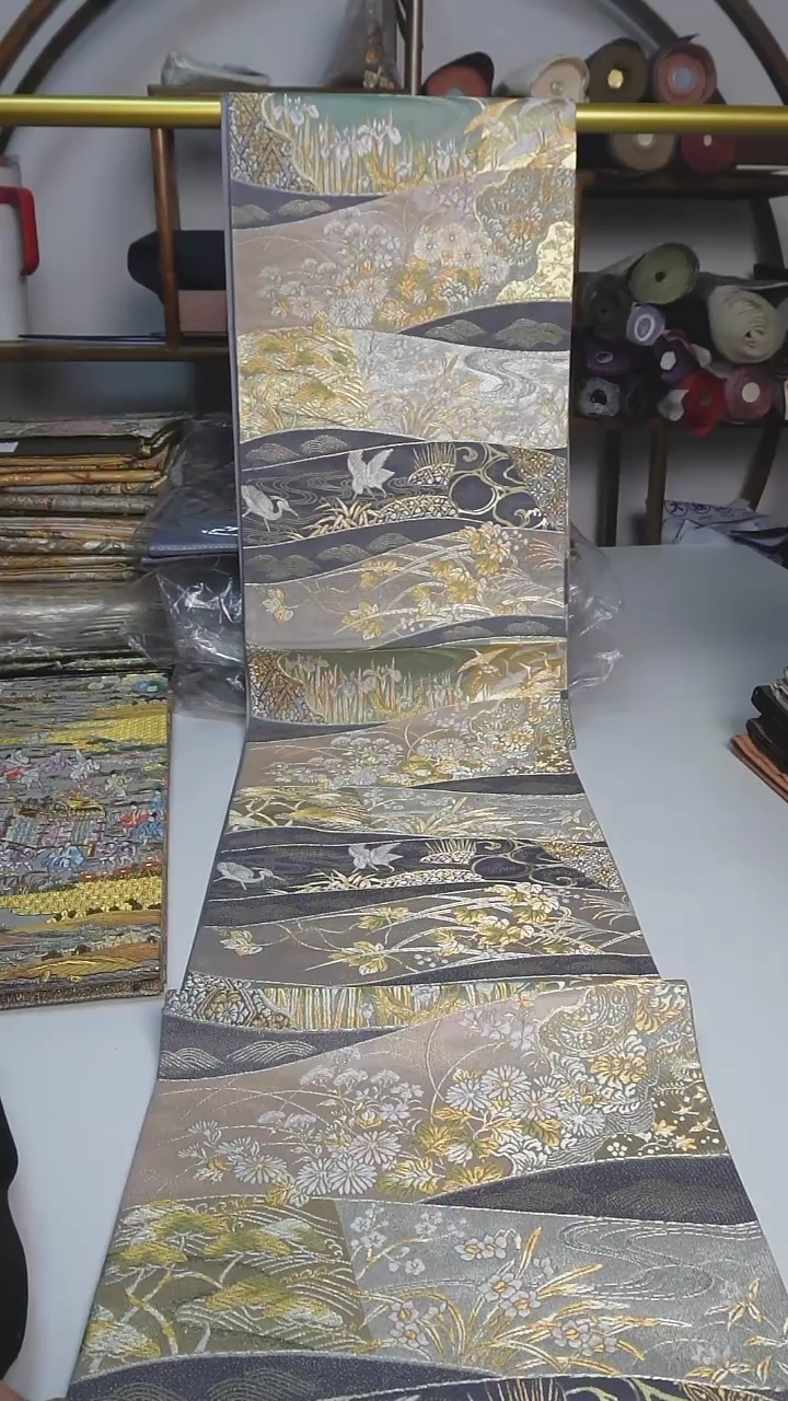 【闪购商品】织绣39西阵织六通花鸟