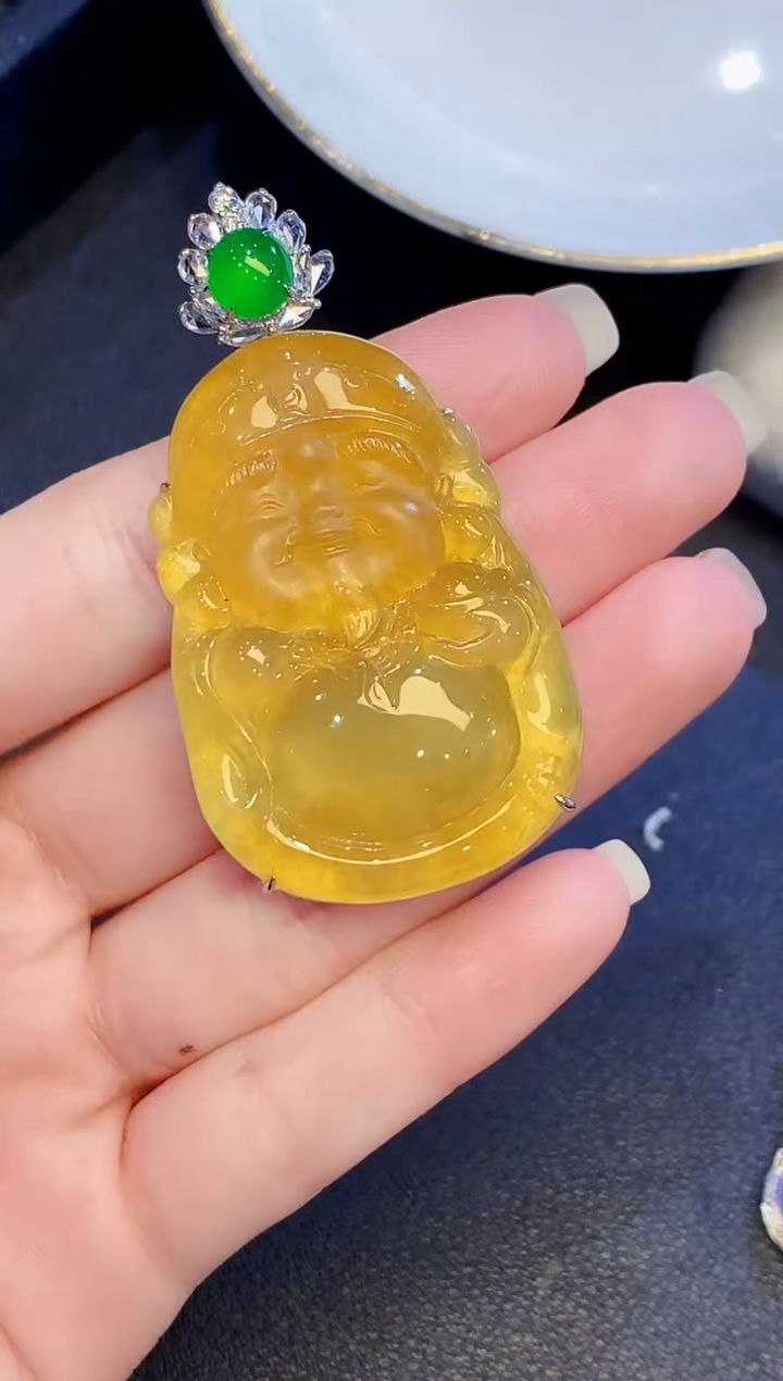 吊坠(不含链)18K金镶嵌翡翠龙*LYH