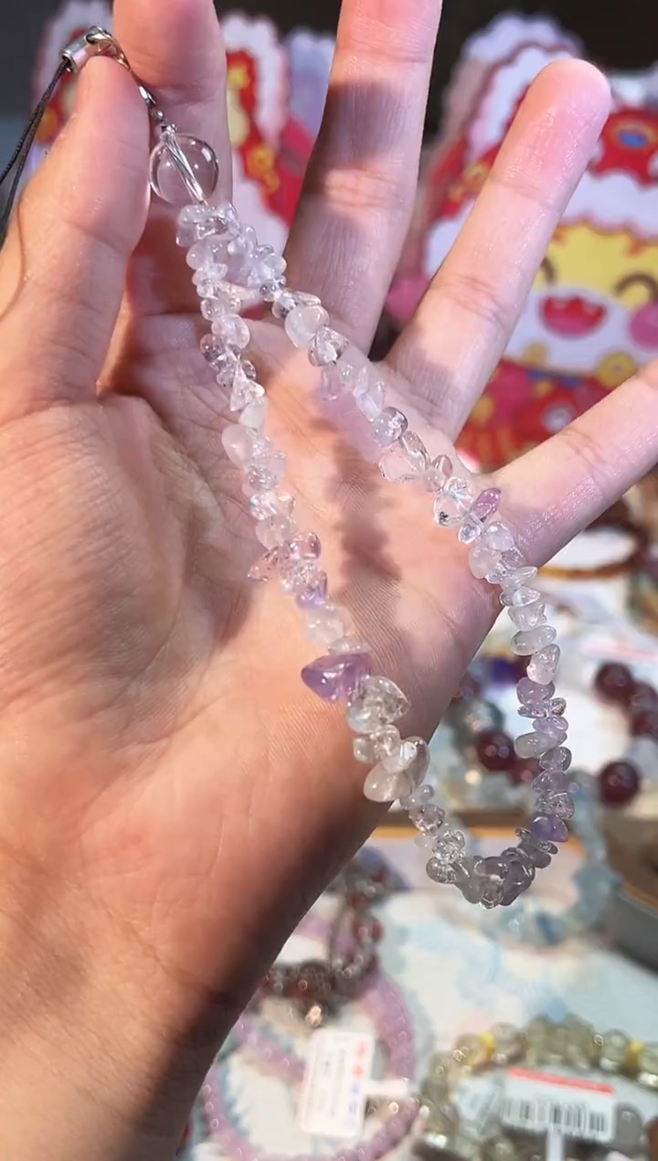 【闪购商品】水晶手链未镶嵌F90手机挂