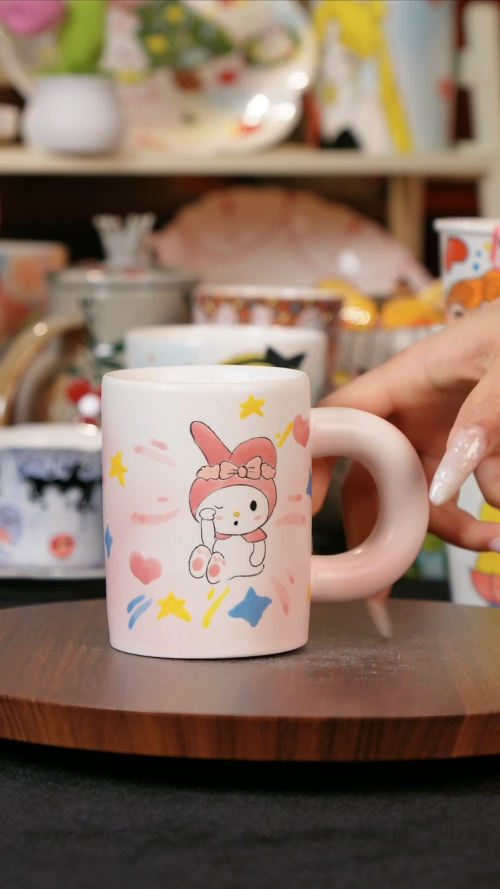 【闪购商品】景德镇手工手绘高温釉下彩陶瓷杯