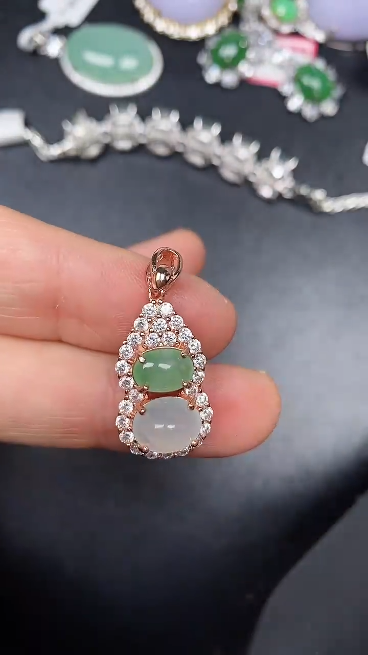 银S925镶嵌戒指翡翠1980