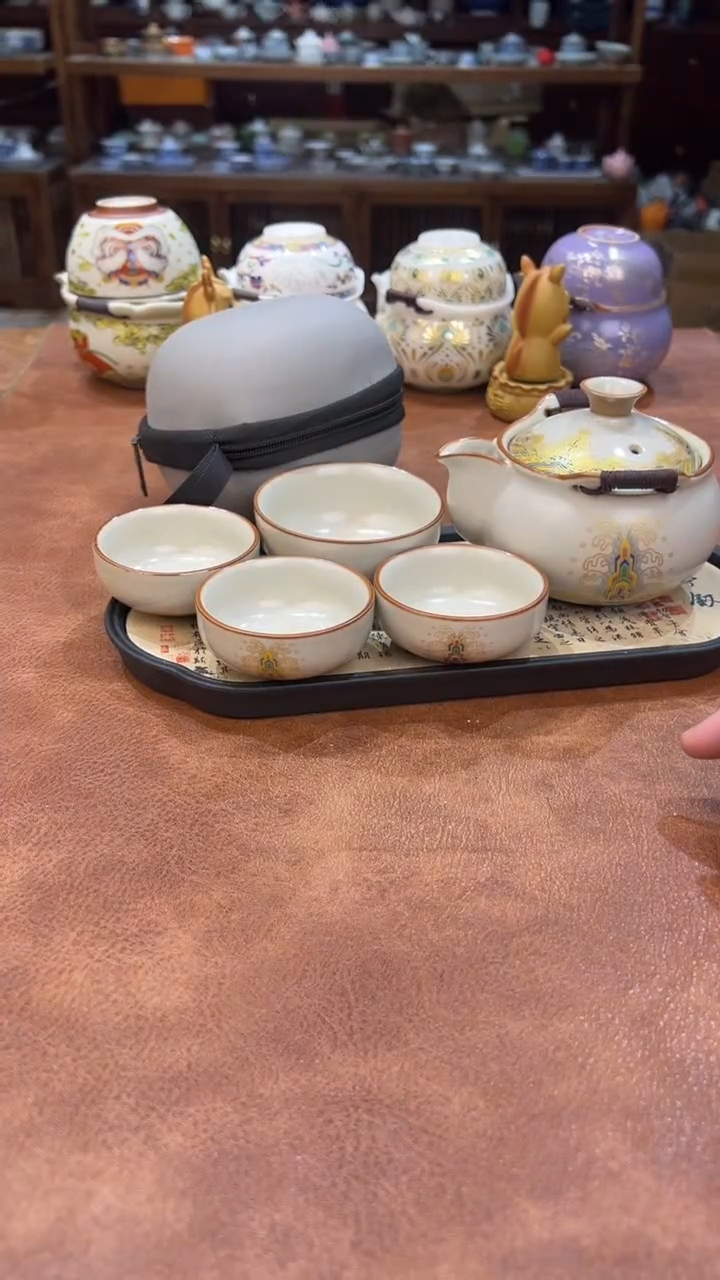 真的很便宜会开片的旅行茶具