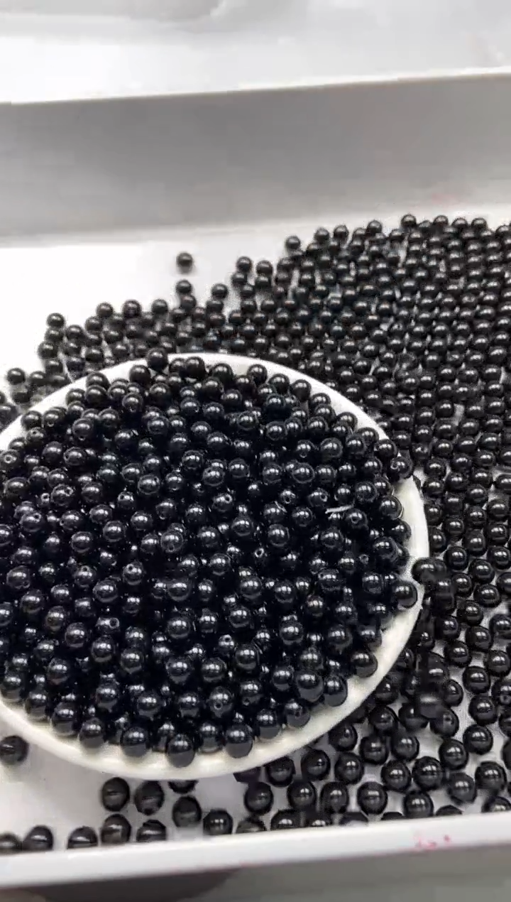 未镶嵌颈饰玛瑙/玉髓W2523-黑曜石6mm*30颗