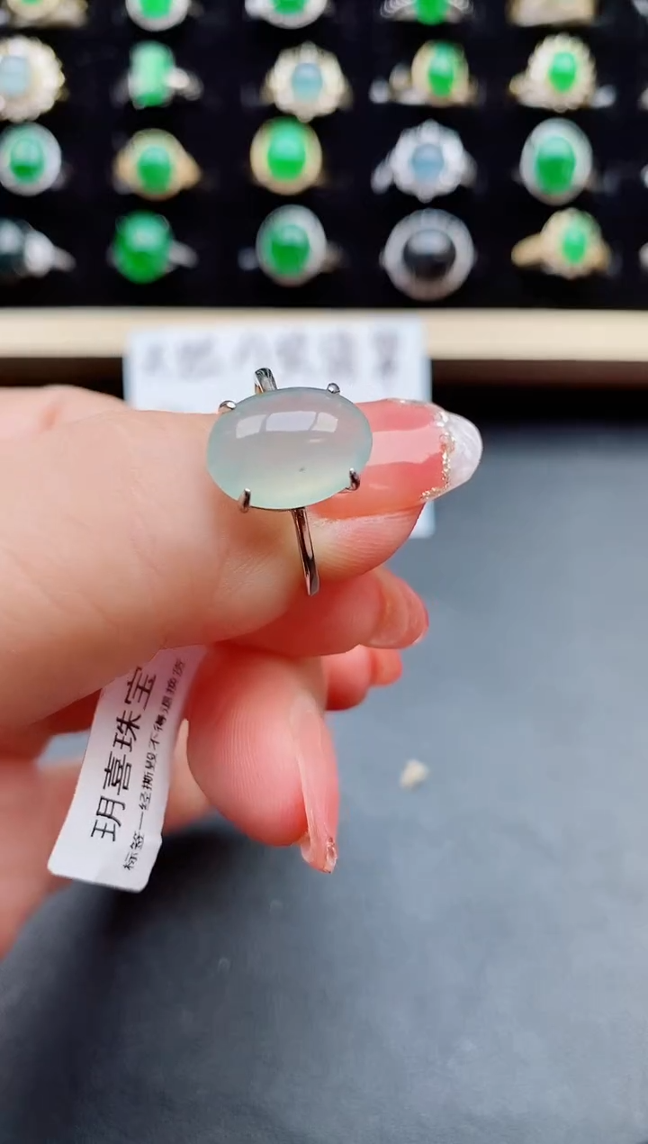 【闪购商品】翡翠戒指银S925镶嵌508050