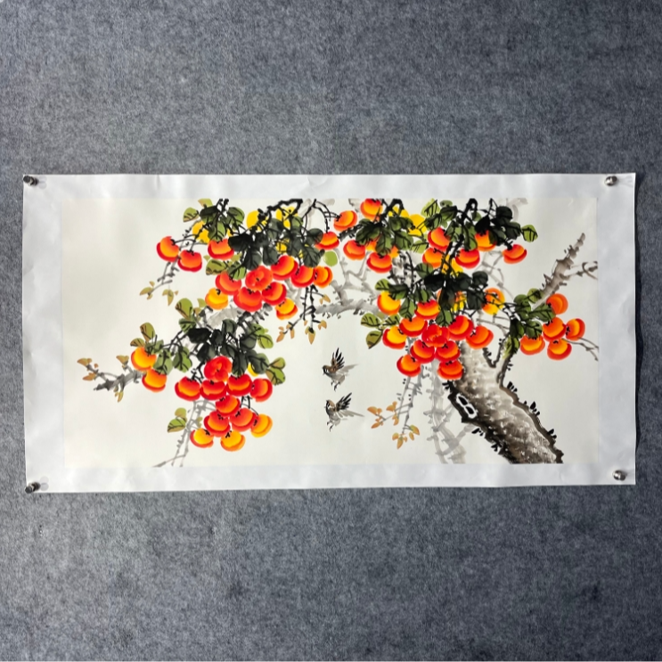齐振家亲笔手绘画作【事事如意】80*150cm送礼盒收藏送礼作品