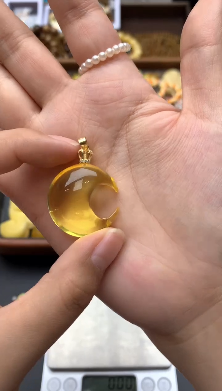 【闪购商品】琥珀珠宝奇石银S925镶嵌023琥珀蜜蜡