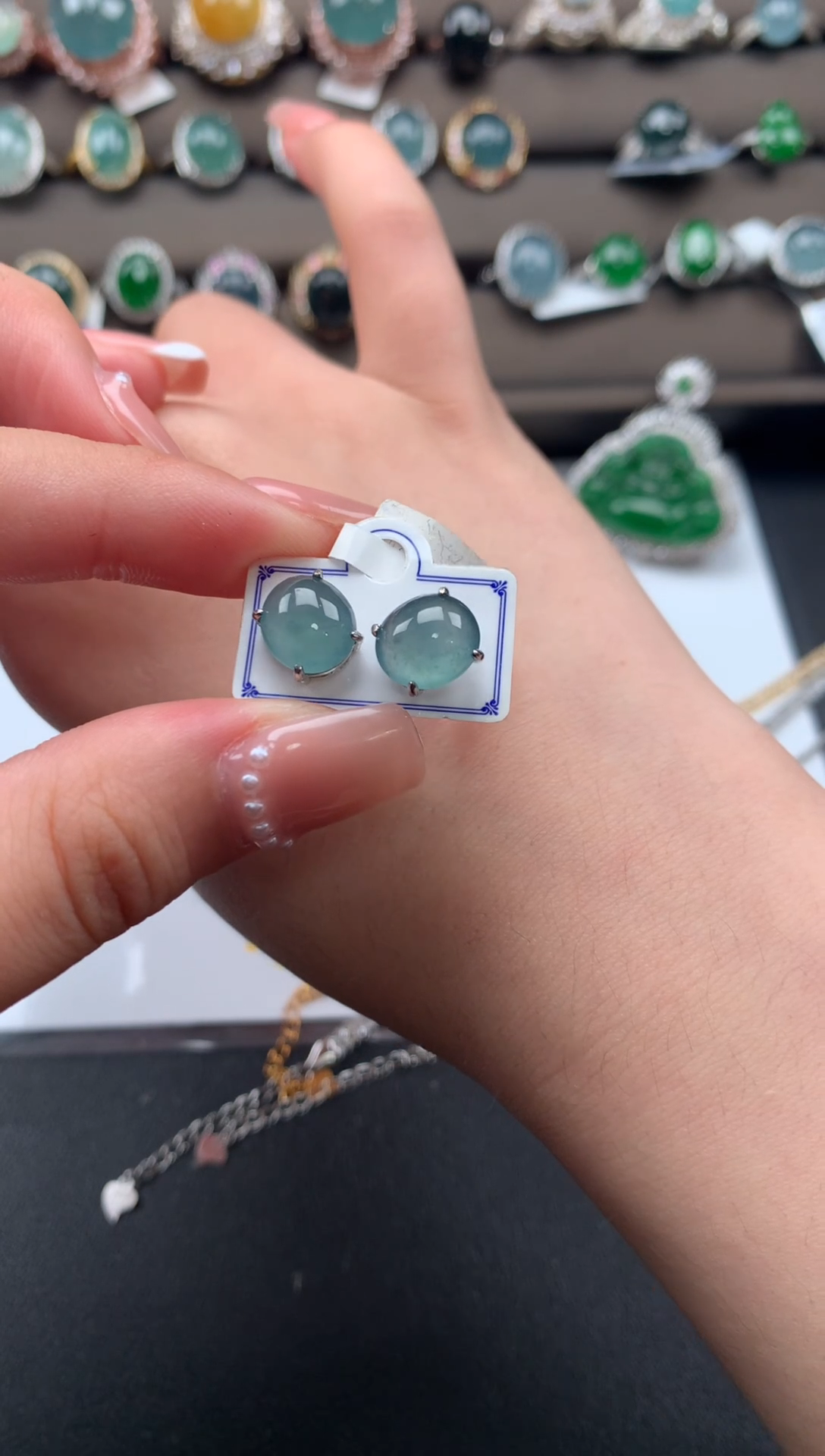 【闪购商品】翡翠戒指银S925镶嵌52141