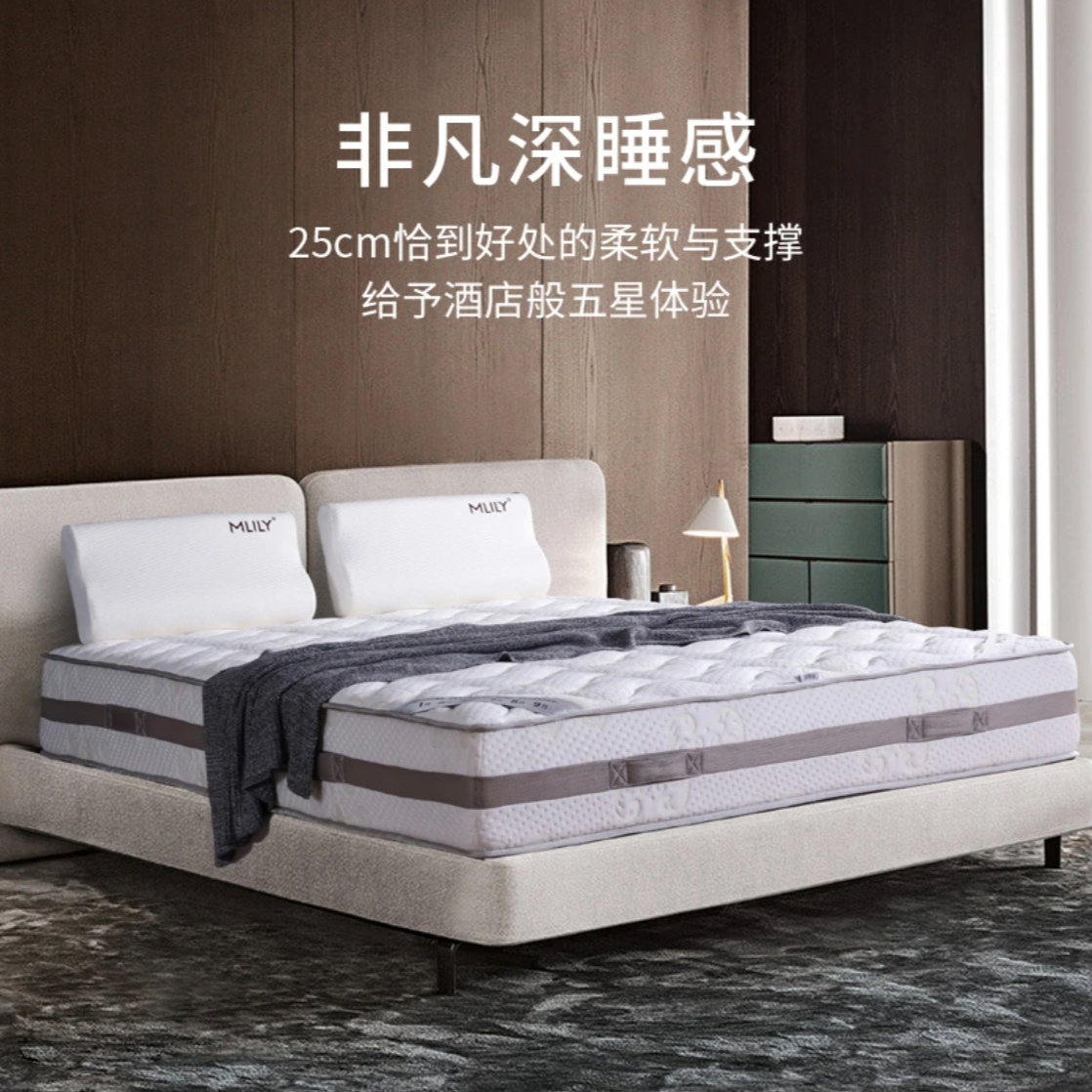 梦百合【粉丝专属】双面可调云梦床垫慢回弹记忆棉独立袋装弹簧25CM