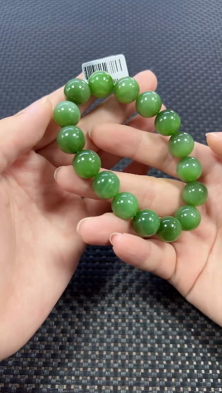 未镶嵌手串和田玉 约12mm+ （多样性发一件）0996