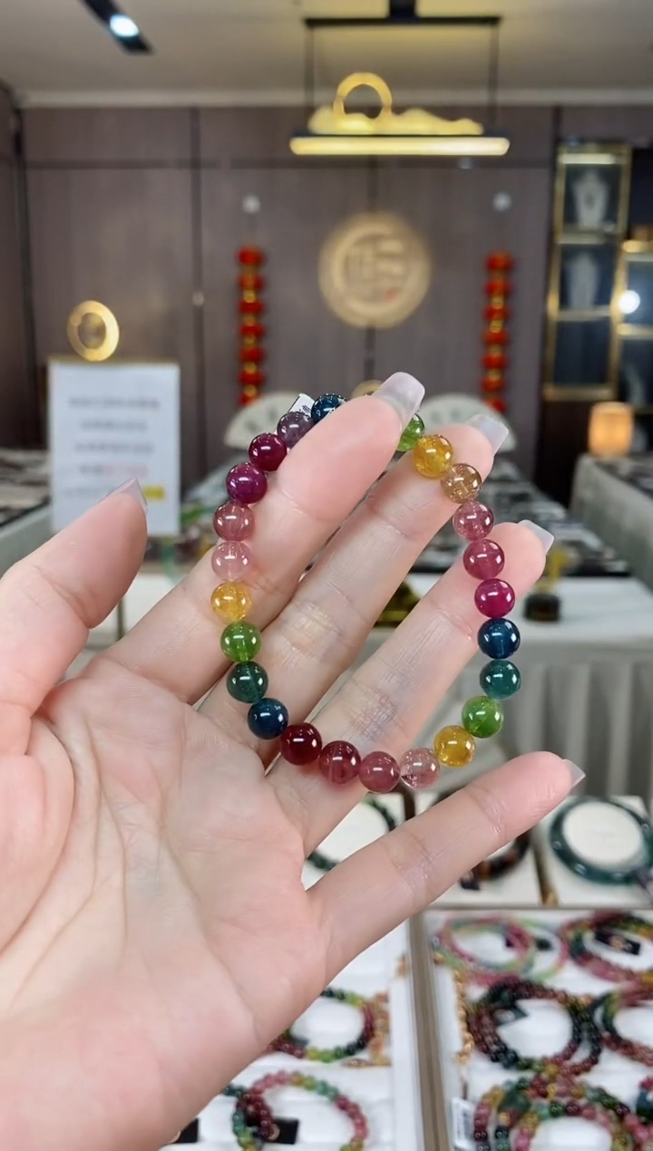 【闪购商品】碧玺单圈手串7mm+未镶嵌（多样性发一条）hon