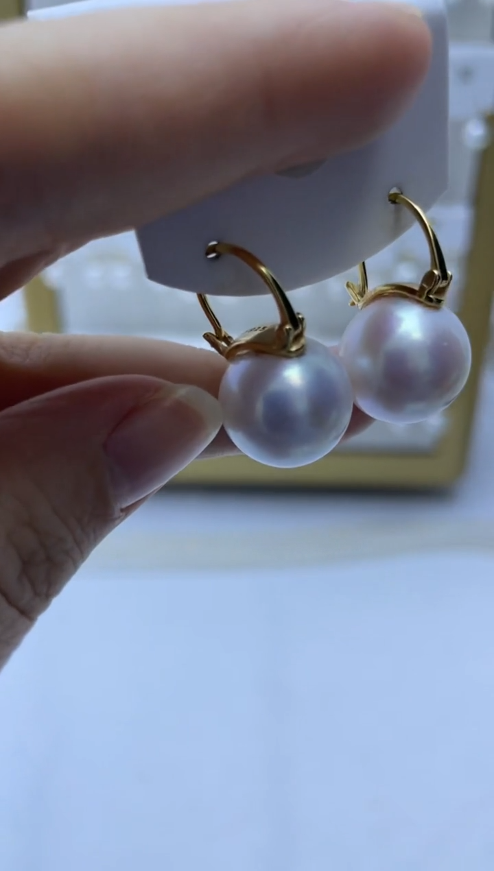 银S925镶嵌耳饰淡水珍珠34