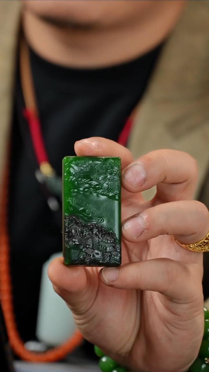 颈饰未镶嵌和田玉多样性发一件004